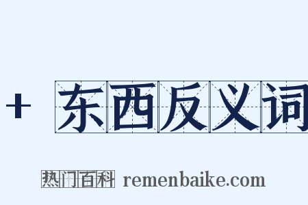 +东西反义词是什么意思的图片